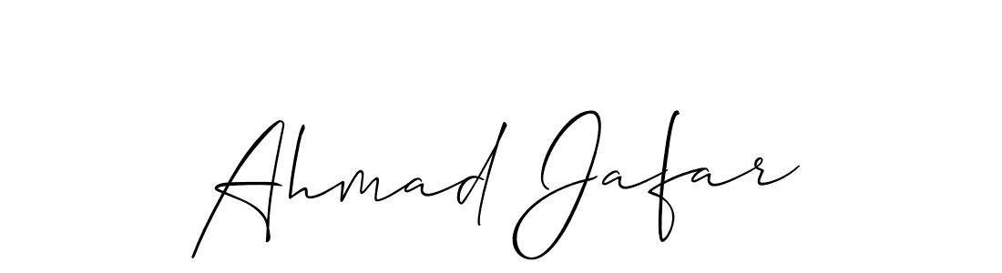 It looks lik you need a new signature style for name Ahmad Jafar. Design unique handwritten (Allison_Script) signature with our free signature maker in just a few clicks. Ahmad Jafar signature style 2 images and pictures png