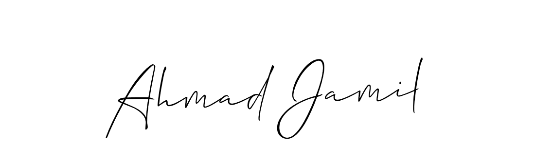 It looks lik you need a new signature style for name Ahmad Jamil. Design unique handwritten (Allison_Script) signature with our free signature maker in just a few clicks. Ahmad Jamil signature style 2 images and pictures png