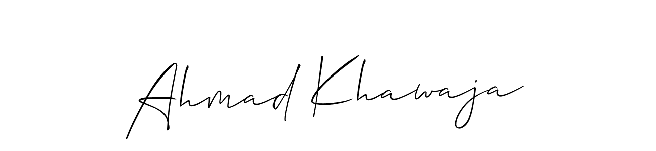 Also we have Ahmad Khawaja name is the best signature style. Create professional handwritten signature collection using Allison_Script autograph style. Ahmad Khawaja signature style 2 images and pictures png