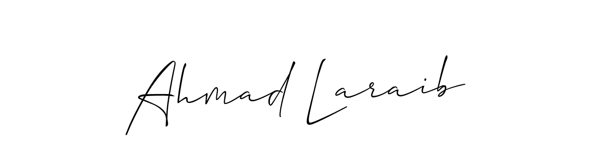 The best way (Allison_Script) to make a short signature is to pick only two or three words in your name. The name Ahmad Laraib include a total of six letters. For converting this name. Ahmad Laraib signature style 2 images and pictures png