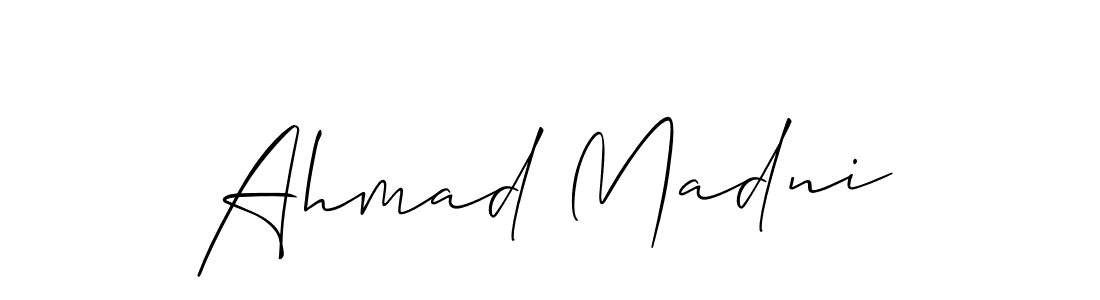 This is the best signature style for the Ahmad Madni name. Also you like these signature font (Allison_Script). Mix name signature. Ahmad Madni signature style 2 images and pictures png