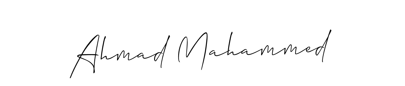 Also You can easily find your signature by using the search form. We will create Ahmad Mahammed name handwritten signature images for you free of cost using Allison_Script sign style. Ahmad Mahammed signature style 2 images and pictures png