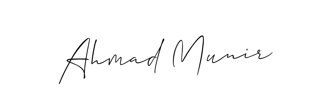 Also You can easily find your signature by using the search form. We will create Ahmad Munir name handwritten signature images for you free of cost using Allison_Script sign style. Ahmad Munir signature style 2 images and pictures png