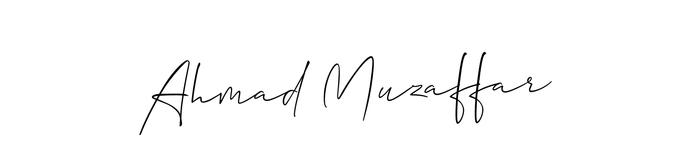 Make a beautiful signature design for name Ahmad Muzaffar. Use this online signature maker to create a handwritten signature for free. Ahmad Muzaffar signature style 2 images and pictures png