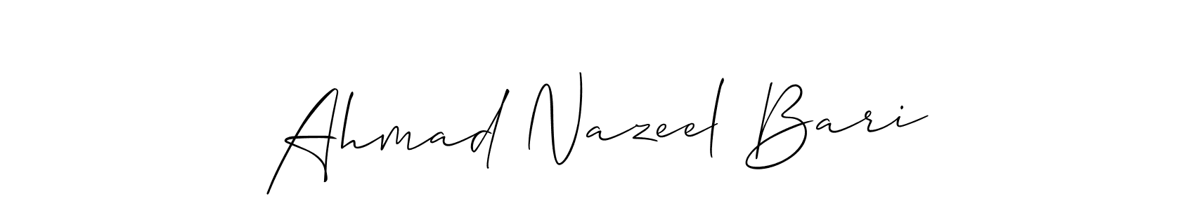 Make a beautiful signature design for name Ahmad Nazeel Bari. Use this online signature maker to create a handwritten signature for free. Ahmad Nazeel Bari signature style 2 images and pictures png