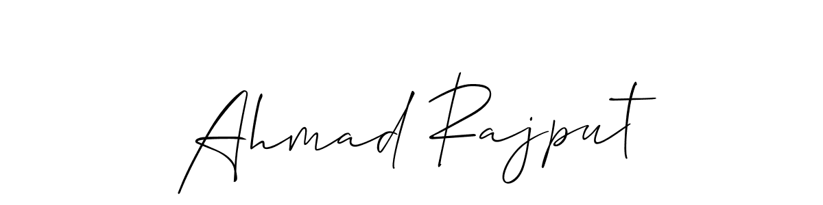How to make Ahmad Rajput name signature. Use Allison_Script style for creating short signs online. This is the latest handwritten sign. Ahmad Rajput signature style 2 images and pictures png