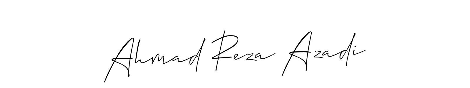 Also we have Ahmad Reza Azadi name is the best signature style. Create professional handwritten signature collection using Allison_Script autograph style. Ahmad Reza Azadi signature style 2 images and pictures png