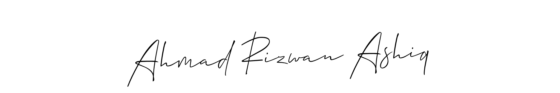 How to Draw Ahmad Rizwan Ashiq signature style? Allison_Script is a latest design signature styles for name Ahmad Rizwan Ashiq. Ahmad Rizwan Ashiq signature style 2 images and pictures png