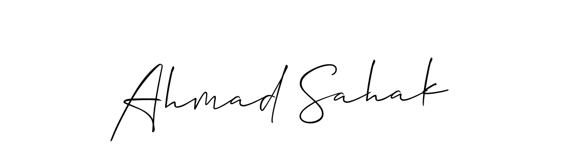 Use a signature maker to create a handwritten signature online. With this signature software, you can design (Allison_Script) your own signature for name Ahmad Sahak. Ahmad Sahak signature style 2 images and pictures png