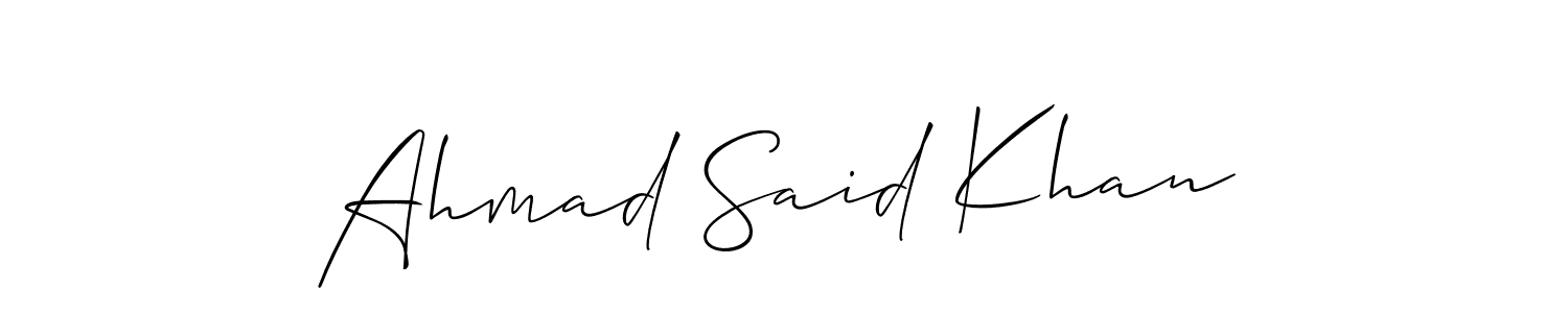 Best and Professional Signature Style for Ahmad Said Khan. Allison_Script Best Signature Style Collection. Ahmad Said Khan signature style 2 images and pictures png