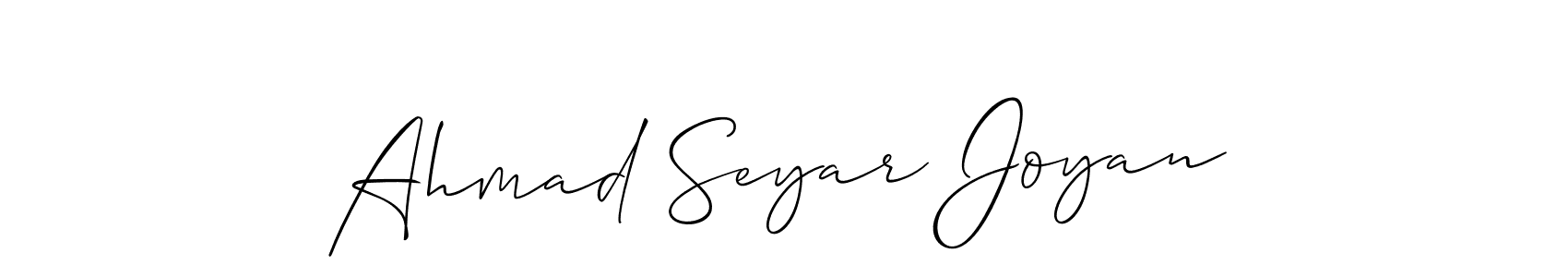 Make a beautiful signature design for name Ahmad Seyar Joyan. Use this online signature maker to create a handwritten signature for free. Ahmad Seyar Joyan signature style 2 images and pictures png