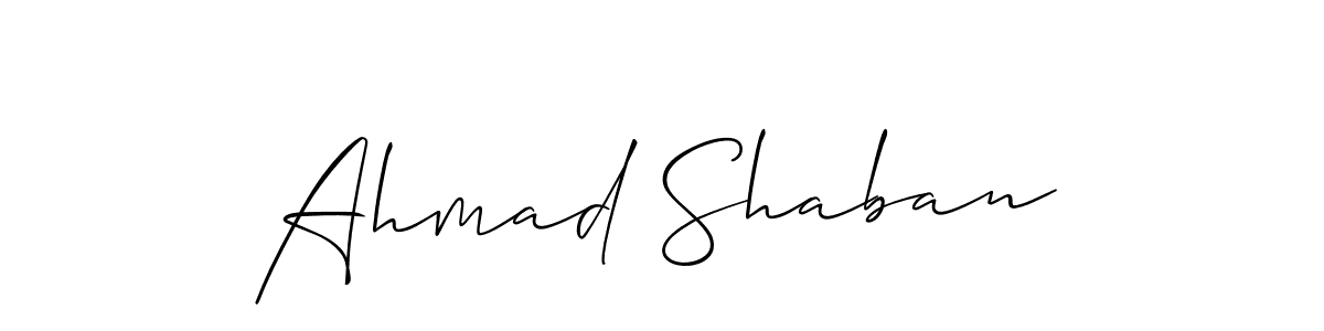 It looks lik you need a new signature style for name Ahmad Shaban. Design unique handwritten (Allison_Script) signature with our free signature maker in just a few clicks. Ahmad Shaban signature style 2 images and pictures png