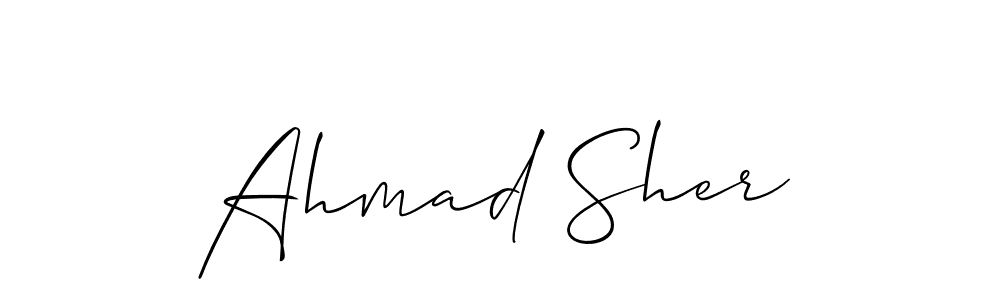 Once you've used our free online signature maker to create your best signature Allison_Script style, it's time to enjoy all of the benefits that Ahmad Sher name signing documents. Ahmad Sher signature style 2 images and pictures png