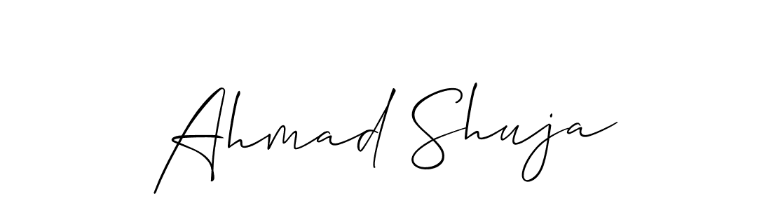 How to make Ahmad Shuja signature? Allison_Script is a professional autograph style. Create handwritten signature for Ahmad Shuja name. Ahmad Shuja signature style 2 images and pictures png