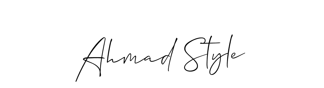 Also we have Ahmad Style name is the best signature style. Create professional handwritten signature collection using Allison_Script autograph style. Ahmad Style signature style 2 images and pictures png