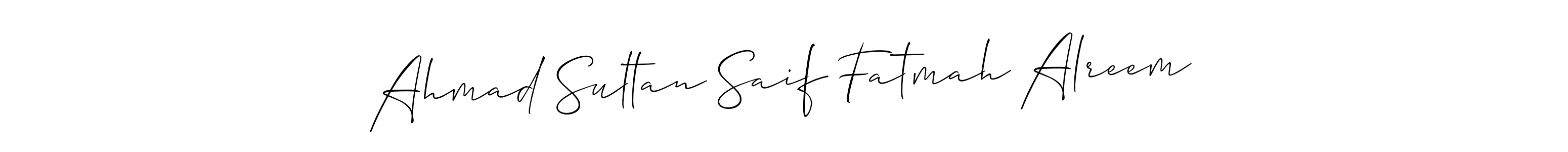 Similarly Allison_Script is the best handwritten signature design. Signature creator online .You can use it as an online autograph creator for name Ahmad Sultan Saif Fatmah Alreem. Ahmad Sultan Saif Fatmah Alreem signature style 2 images and pictures png