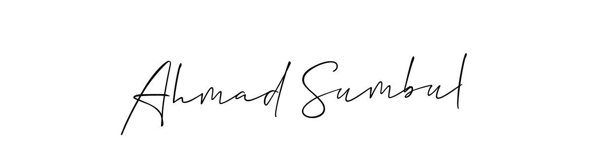 Ahmad Sumbul stylish signature style. Best Handwritten Sign (Allison_Script) for my name. Handwritten Signature Collection Ideas for my name Ahmad Sumbul. Ahmad Sumbul signature style 2 images and pictures png