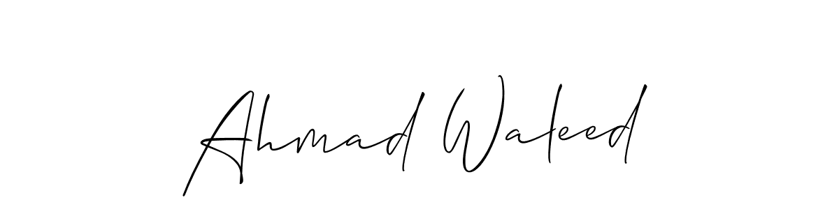 You should practise on your own different ways (Allison_Script) to write your name (Ahmad Waleed) in signature. don't let someone else do it for you. Ahmad Waleed signature style 2 images and pictures png