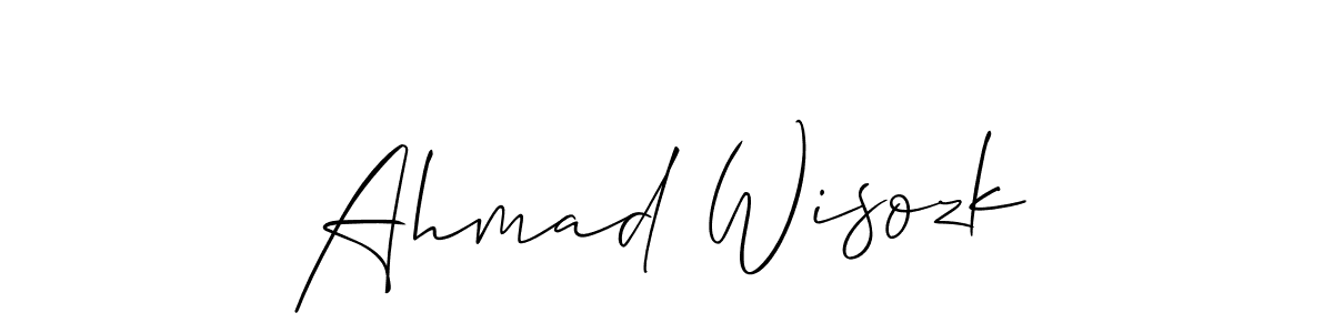 Similarly Allison_Script is the best handwritten signature design. Signature creator online .You can use it as an online autograph creator for name Ahmad Wisozk. Ahmad Wisozk signature style 2 images and pictures png