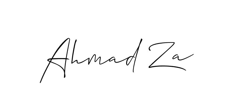 Also we have Ahmad Za name is the best signature style. Create professional handwritten signature collection using Allison_Script autograph style. Ahmad Za signature style 2 images and pictures png