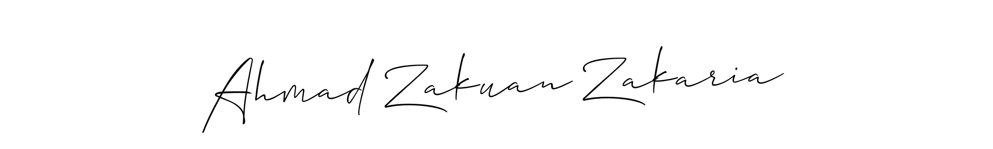 Ahmad Zakuan Zakaria stylish signature style. Best Handwritten Sign (Allison_Script) for my name. Handwritten Signature Collection Ideas for my name Ahmad Zakuan Zakaria. Ahmad Zakuan Zakaria signature style 2 images and pictures png