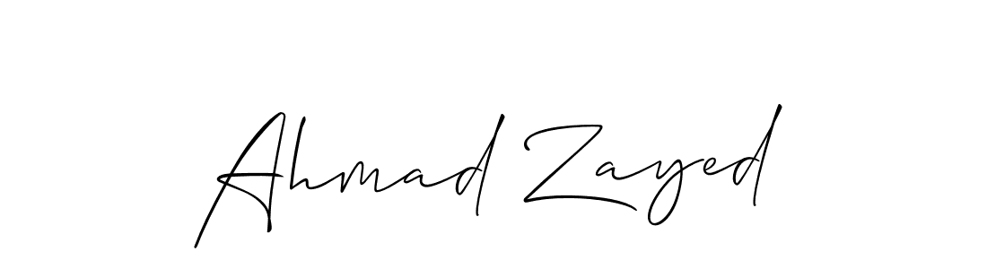 How to make Ahmad Zayed signature? Allison_Script is a professional autograph style. Create handwritten signature for Ahmad Zayed name. Ahmad Zayed signature style 2 images and pictures png