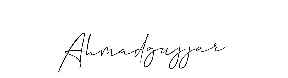 You should practise on your own different ways (Allison_Script) to write your name (Ahmadgujjar) in signature. don't let someone else do it for you. Ahmadgujjar signature style 2 images and pictures png