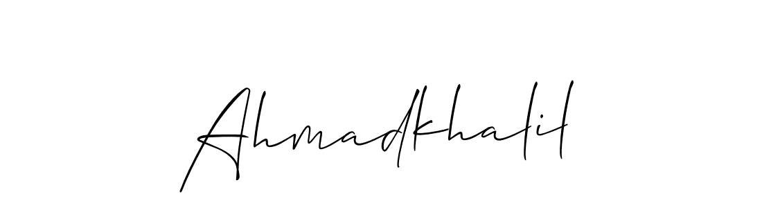 Once you've used our free online signature maker to create your best signature Allison_Script style, it's time to enjoy all of the benefits that Ahmadkhalil name signing documents. Ahmadkhalil signature style 2 images and pictures png