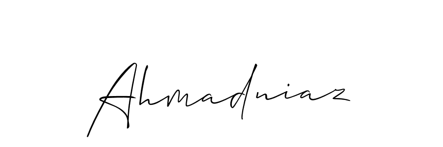 How to Draw Ahmadniaz signature style? Allison_Script is a latest design signature styles for name Ahmadniaz. Ahmadniaz signature style 2 images and pictures png