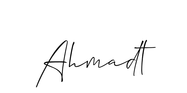 This is the best signature style for the Ahmadt name. Also you like these signature font (Allison_Script). Mix name signature. Ahmadt signature style 2 images and pictures png
