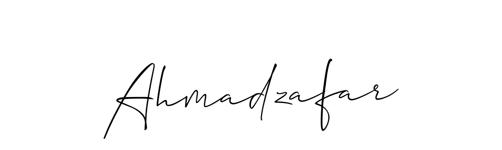 Make a beautiful signature design for name Ahmadzafar. With this signature (Allison_Script) style, you can create a handwritten signature for free. Ahmadzafar signature style 2 images and pictures png