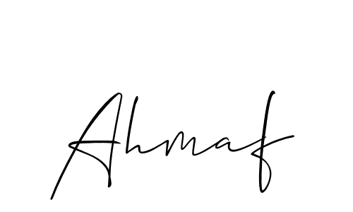 Design your own signature with our free online signature maker. With this signature software, you can create a handwritten (Allison_Script) signature for name Ahmaf. Ahmaf signature style 2 images and pictures png