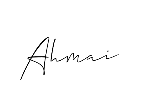 Design your own signature with our free online signature maker. With this signature software, you can create a handwritten (Allison_Script) signature for name Ahmai. Ahmai signature style 2 images and pictures png