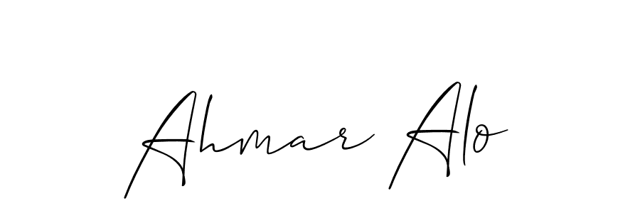 Ahmar Alo stylish signature style. Best Handwritten Sign (Allison_Script) for my name. Handwritten Signature Collection Ideas for my name Ahmar Alo. Ahmar Alo signature style 2 images and pictures png