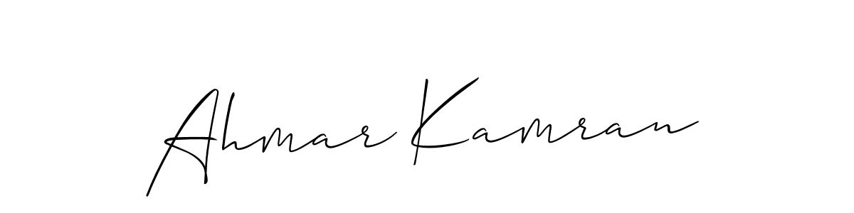 Allison_Script is a professional signature style that is perfect for those who want to add a touch of class to their signature. It is also a great choice for those who want to make their signature more unique. Get Ahmar Kamran name to fancy signature for free. Ahmar Kamran signature style 2 images and pictures png