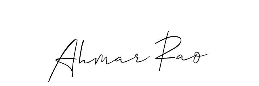 How to make Ahmar Rao name signature. Use Allison_Script style for creating short signs online. This is the latest handwritten sign. Ahmar Rao signature style 2 images and pictures png