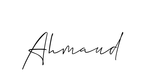 Design your own signature with our free online signature maker. With this signature software, you can create a handwritten (Allison_Script) signature for name Ahmaud. Ahmaud signature style 2 images and pictures png