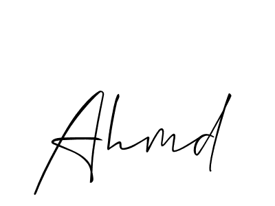 How to make Ahmd signature? Allison_Script is a professional autograph style. Create handwritten signature for Ahmd name. Ahmd signature style 2 images and pictures png