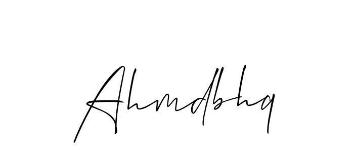 How to make Ahmdbhq signature? Allison_Script is a professional autograph style. Create handwritten signature for Ahmdbhq name. Ahmdbhq signature style 2 images and pictures png