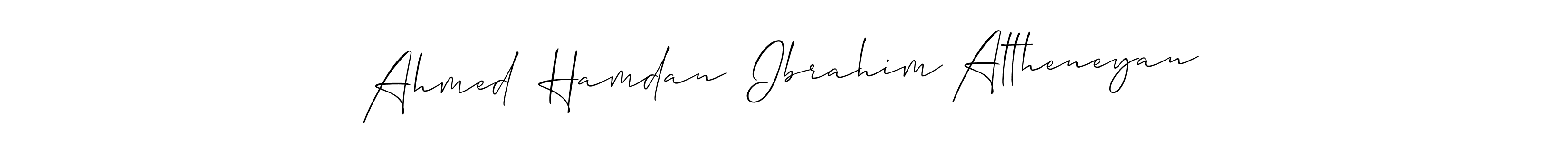 Use a signature maker to create a handwritten signature online. With this signature software, you can design (Allison_Script) your own signature for name Ahmed  Hamdan  Ibrahim Altheneyan. Ahmed  Hamdan  Ibrahim Altheneyan signature style 2 images and pictures png