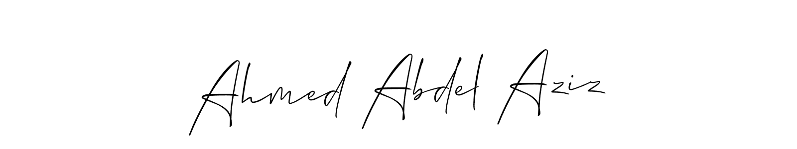 The best way (Allison_Script) to make a short signature is to pick only two or three words in your name. The name Ahmed Abdel Aziz include a total of six letters. For converting this name. Ahmed Abdel Aziz signature style 2 images and pictures png