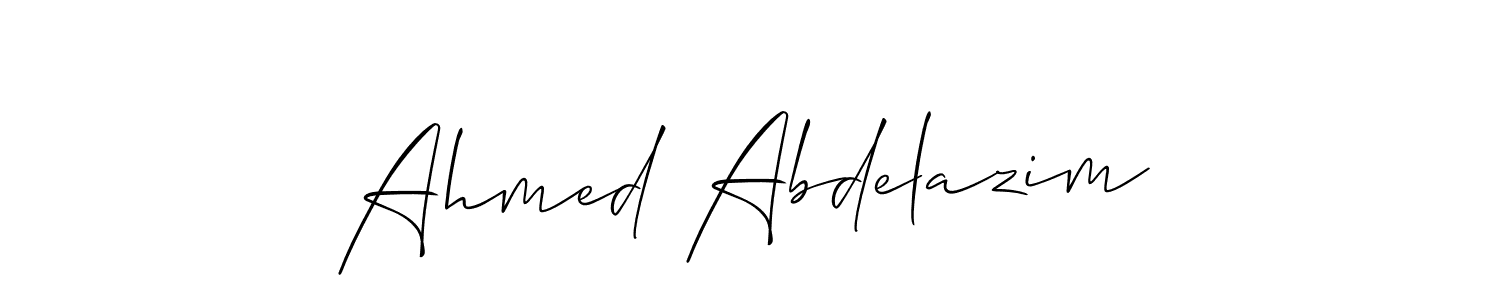 Create a beautiful signature design for name Ahmed Abdelazim. With this signature (Allison_Script) fonts, you can make a handwritten signature for free. Ahmed Abdelazim signature style 2 images and pictures png