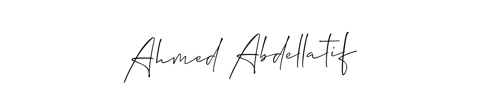 How to make Ahmed Abdellatif signature? Allison_Script is a professional autograph style. Create handwritten signature for Ahmed Abdellatif name. Ahmed Abdellatif signature style 2 images and pictures png