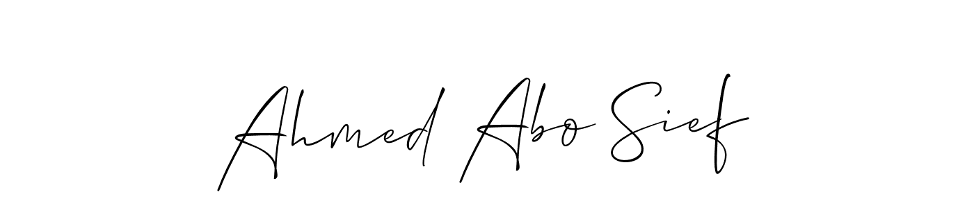 You should practise on your own different ways (Allison_Script) to write your name (Ahmed Abo Sief) in signature. don't let someone else do it for you. Ahmed Abo Sief signature style 2 images and pictures png