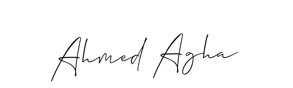 if you are searching for the best signature style for your name Ahmed Agha. so please give up your signature search. here we have designed multiple signature styles  using Allison_Script. Ahmed Agha signature style 2 images and pictures png