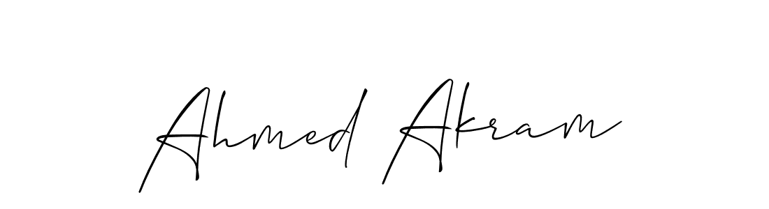 Ahmed Akram stylish signature style. Best Handwritten Sign (Allison_Script) for my name. Handwritten Signature Collection Ideas for my name Ahmed Akram. Ahmed Akram signature style 2 images and pictures png