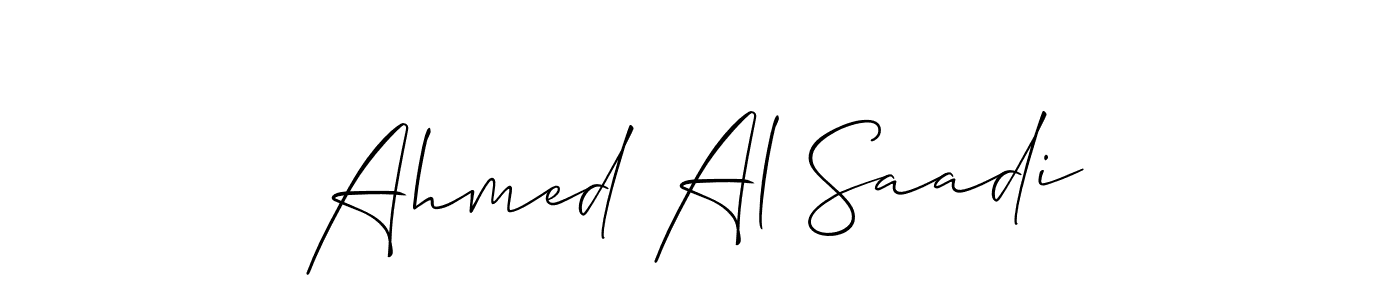 Make a beautiful signature design for name Ahmed Al Saadi. Use this online signature maker to create a handwritten signature for free. Ahmed Al Saadi signature style 2 images and pictures png