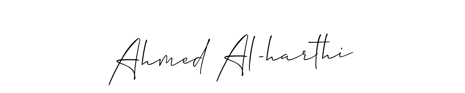 Make a beautiful signature design for name Ahmed Al-harthi. With this signature (Allison_Script) style, you can create a handwritten signature for free. Ahmed Al-harthi signature style 2 images and pictures png