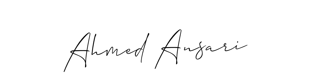 Ahmed Ansari stylish signature style. Best Handwritten Sign (Allison_Script) for my name. Handwritten Signature Collection Ideas for my name Ahmed Ansari. Ahmed Ansari signature style 2 images and pictures png