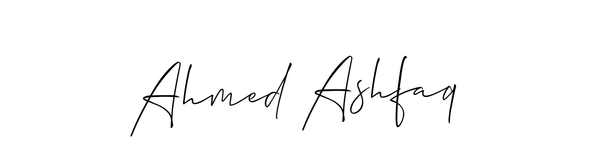 How to make Ahmed Ashfaq signature? Allison_Script is a professional autograph style. Create handwritten signature for Ahmed Ashfaq name. Ahmed Ashfaq signature style 2 images and pictures png